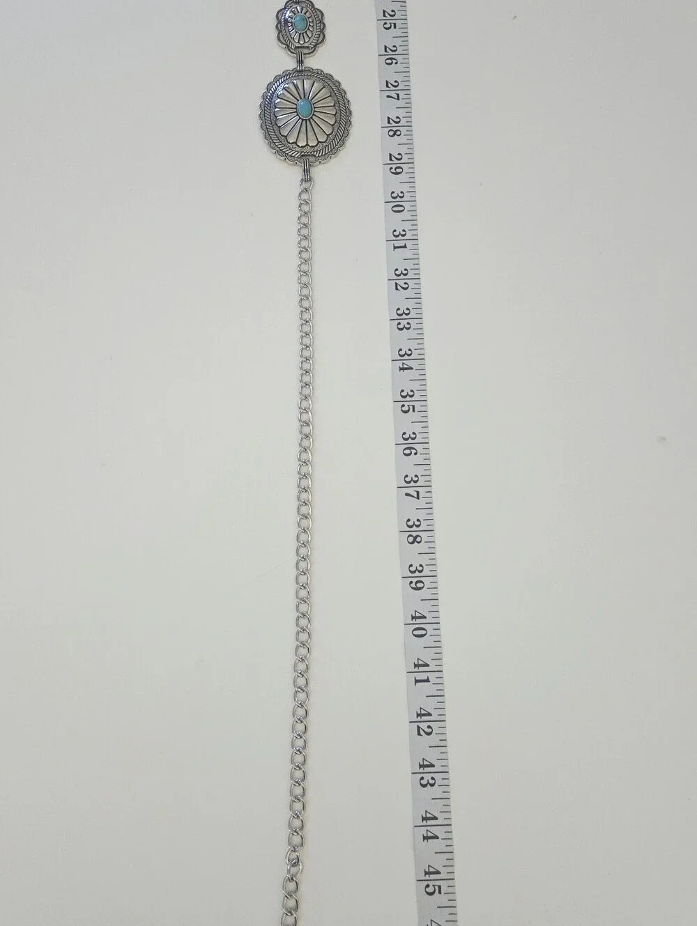Silver & Turquoise Chain Belt - Picture 8 of 8